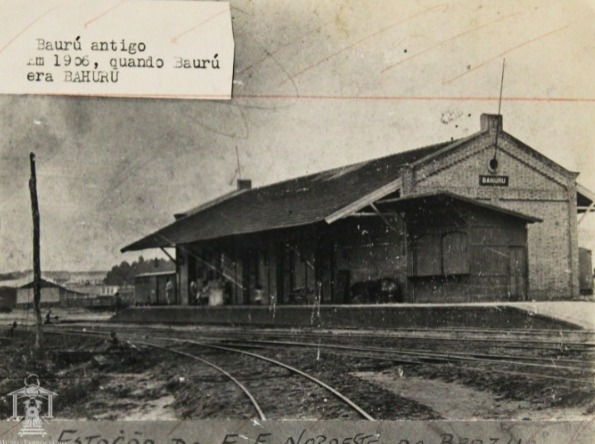 Estação da NOB Bauru em 1906.
 (Foto: projetomuseuferroviario.com.br)

